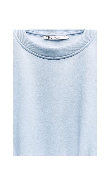 s Beden mavi Renk Zara Basic Crop Sweatshirt