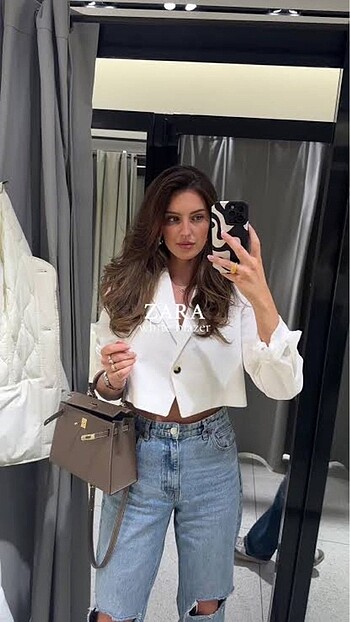 Zara Zara Basic Crop Blazer
