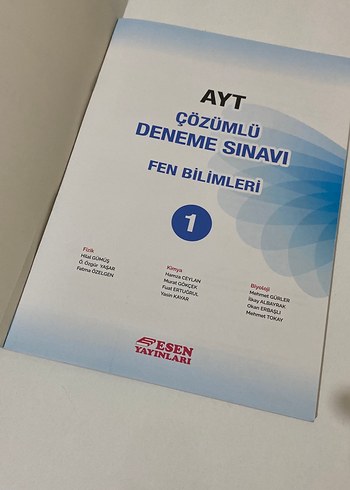 AYT Fen Bilimleri Çözümlü 4 Deneme Sınavı Kitabı