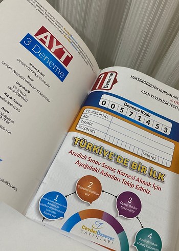 AYT Tamamı Yeni Nesil 3 Deneme Kitabı