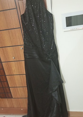 Abiye Uzun Siyah Straplez Kadın Abiye Elbise