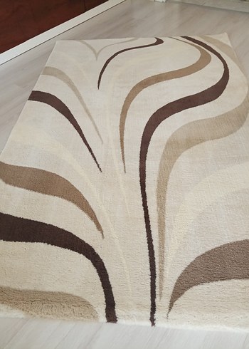 Beden Çağdaş Bej Zebra Desenli Halı