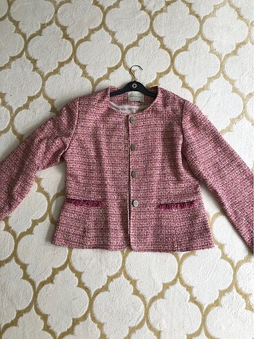 kaşe ceket pembe