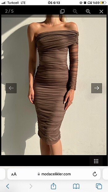 Zara midi boy tek omuz elbise mezuniyet
