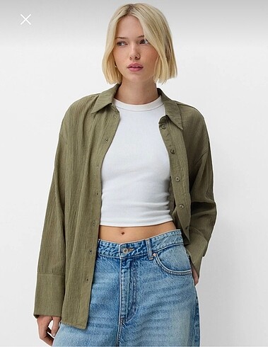 Bershka krepe gömlek