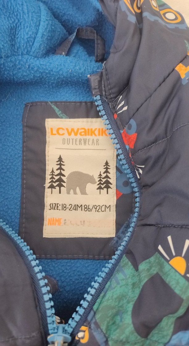 Kapüşonlu Desenli Erkek Çocuk Mont - Görsel 3