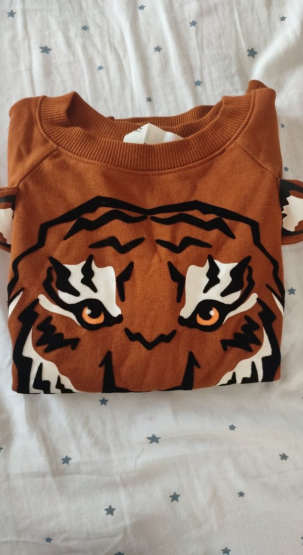 Kahverengi Baskılı Erkek Çocuk Sweatshirt - Görsel 4