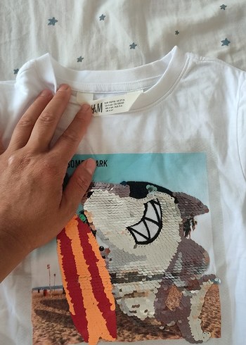 Beyaz Baskılı Erkek Çocuk Tişörtü - Görsel 2