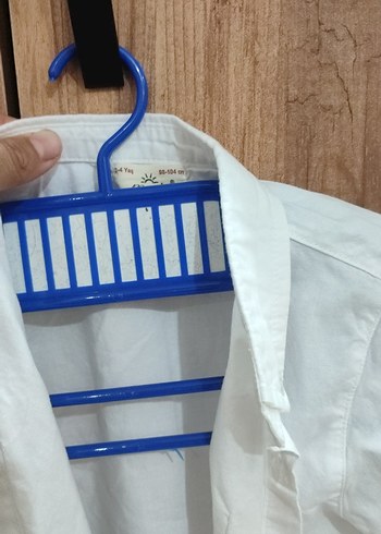 24-36 Ay Beden Düğmeli Beyaz çocuk Gömlek