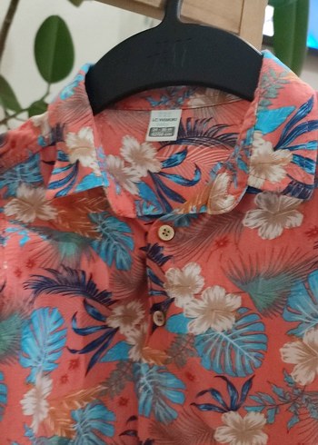 LC Waikiki Pembe Bohem Desenli Kısa Kollu Erkek Gömlek