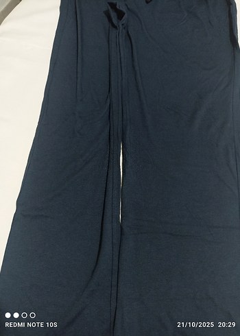 lacivert erkek Pamuklu Elastik Bel Rahat Pantolon pijama - Görsel 5