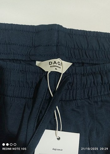 lacivert erkek Pamuklu Elastik Bel Rahat Pantolon pijama - Görsel 2