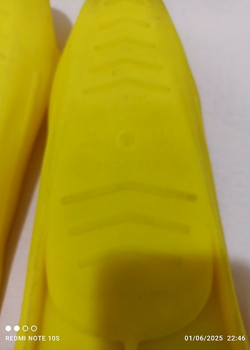 tek ebat Beden Sarı Erkek Su Ayakkabısı Velcro Kapama