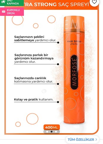 Morfose Extra Strong Saç Spreyi 400 ml - Görsel 3