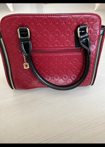 Bordo Deri Modern Klasik Kadın Çanta - Görsel 2