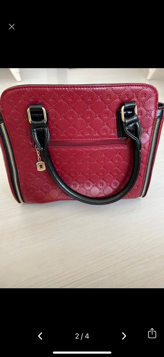 Bordo Deri Modern Klasik Kadın Çanta - Görsel 2