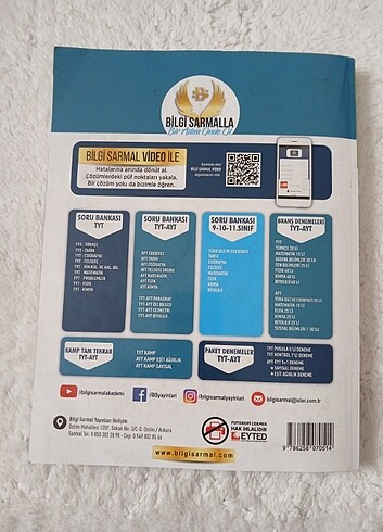  AYT Biyoloji Soru Bankası Bilgi Sarmal Yayınları 