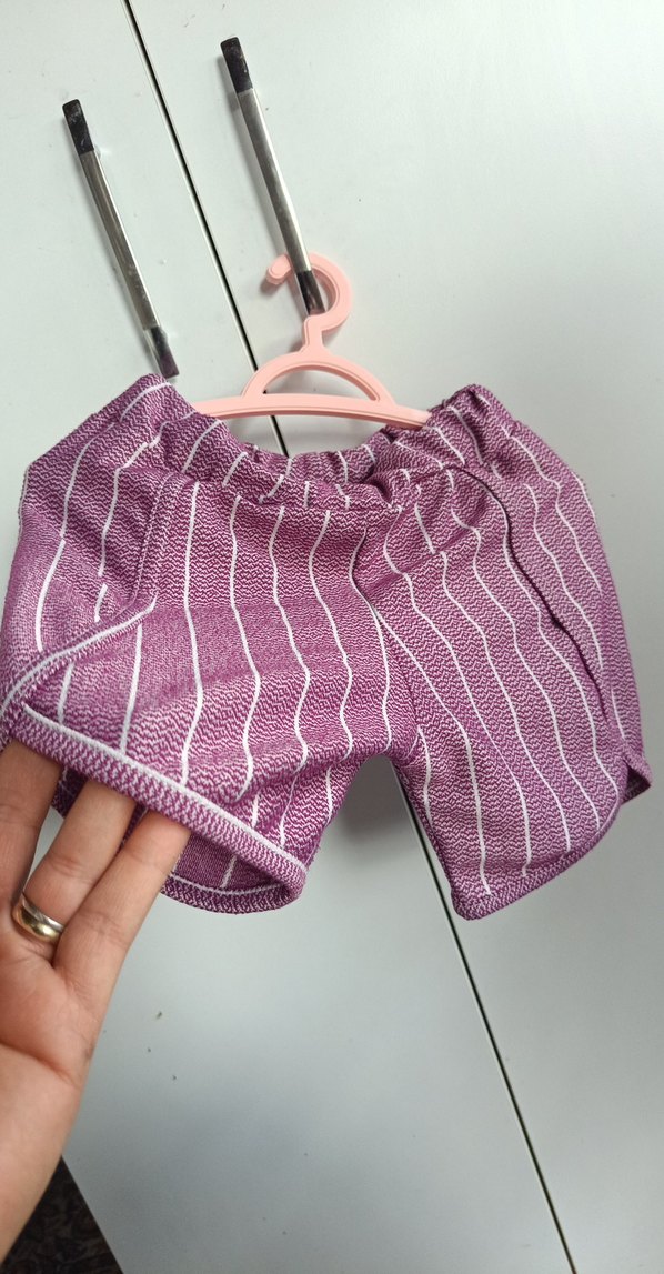 Pembe Pilili Rahat Kesim Kız Şortu - Görsel 2