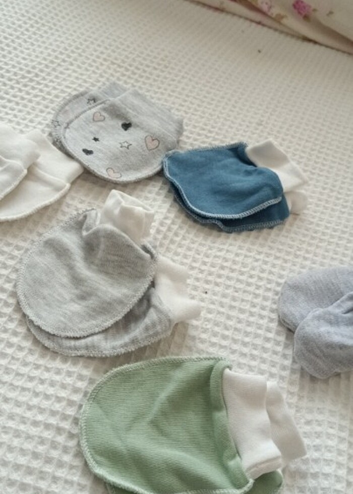 6 çift bebek eldiveni  - Görsel 2