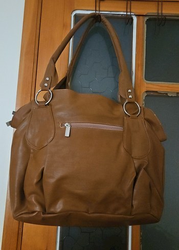 Bej Deri Kadın Çanta - Görsel 2