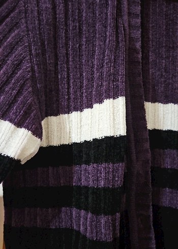 Mor Örgü Uzun Kollu Hırka - Görsel 2