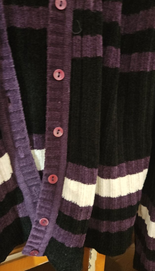 Mor Örgü Uzun Kollu Hırka - Görsel 3