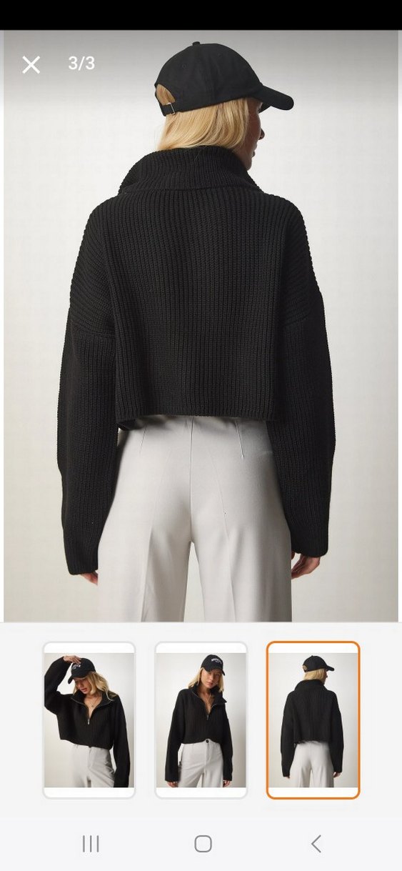 Fermuarlı Yarım Balıkçı Yaka Kadın Triko - Görsel 3