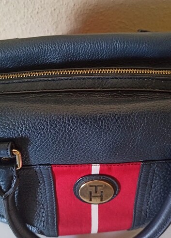 Beden lacivert Renk Tommy Hilfiger Deri Çanta