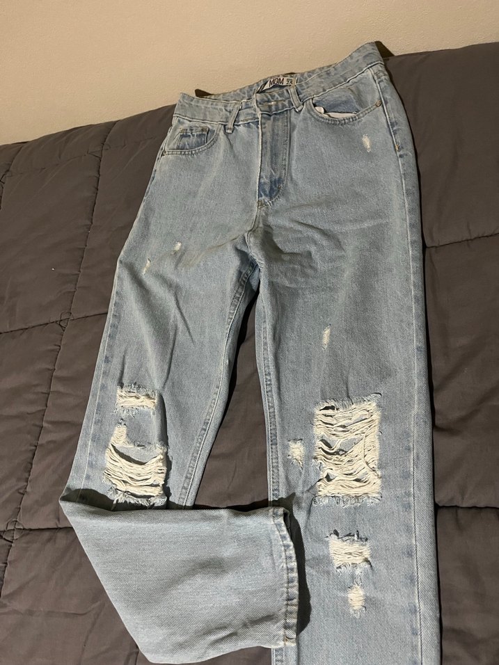 Kadın 
Yırtık Bol Kesim Pantolon - Görsel 2