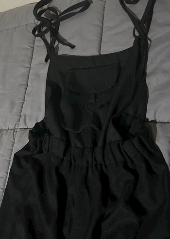 Siyah Kadın Uzun Askılı Tulum - Görsel 2