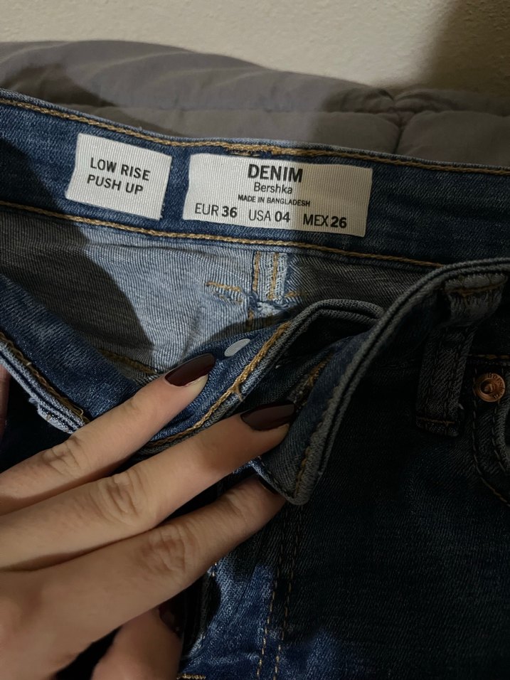 Kadın Mavi Denim Sıkı Kesim Günlük Kot Pantolon - Görsel 3