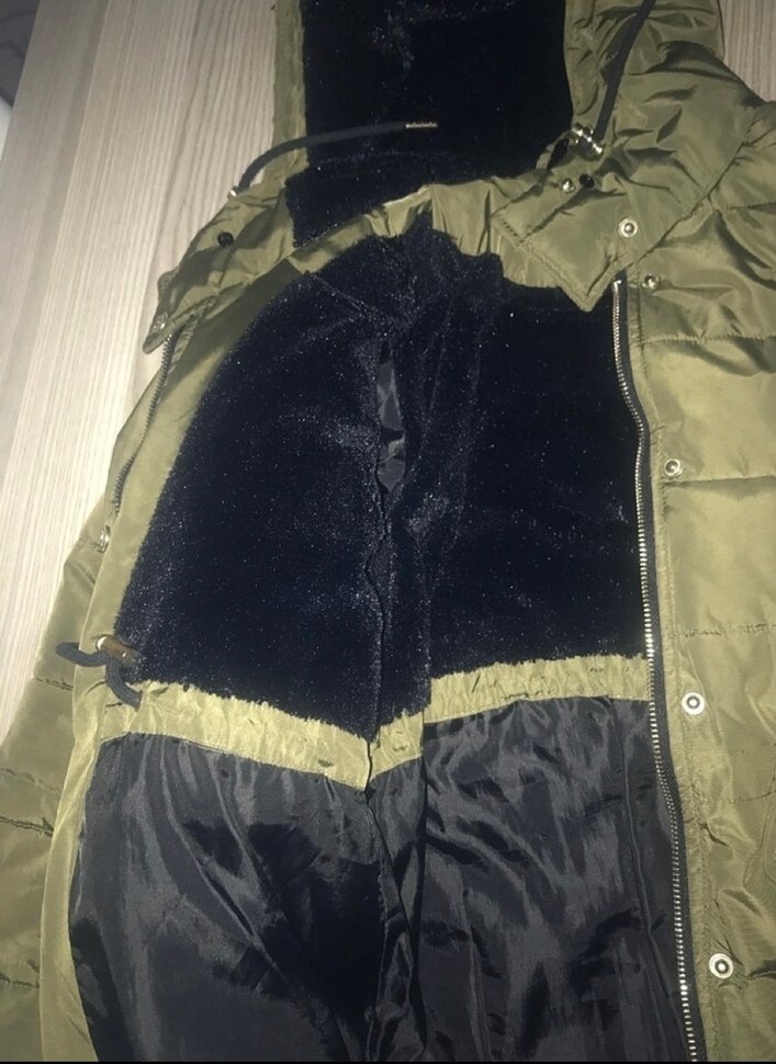 Kadın Haki Kapüşonlu Fermuarlı Mont - Görsel 3