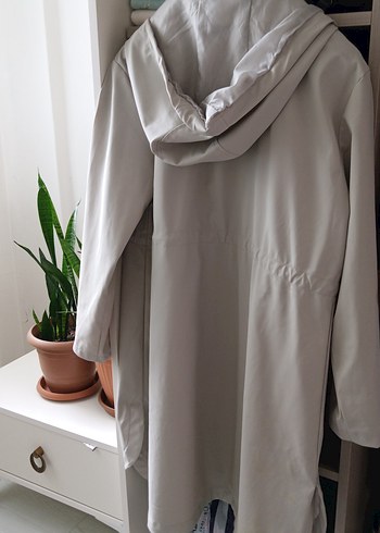 gri renk yağmurluk - Görsel 7