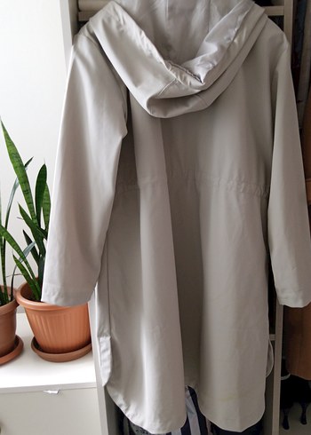 gri renk yağmurluk - Görsel 4