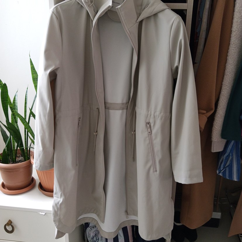 gri renk yağmurluk - Görsel 2