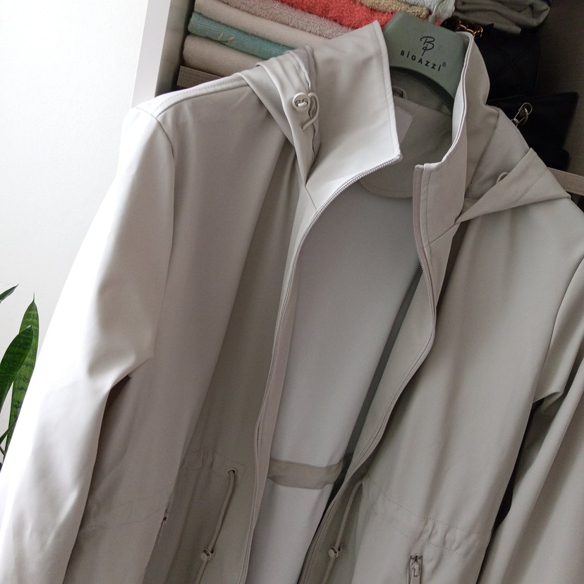 gri renk yağmurluk - Görsel 3