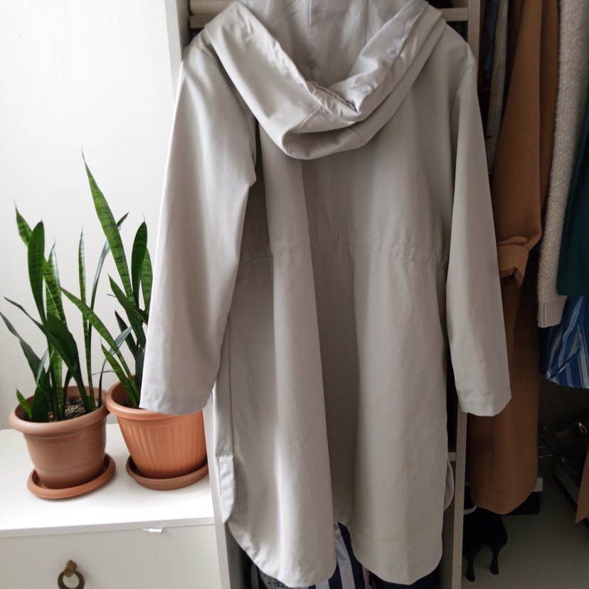 gri renk yağmurluk - Görsel 4