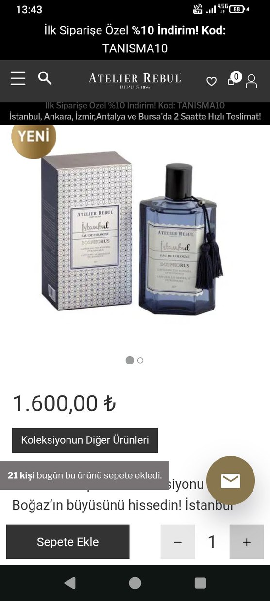 Atelier Rebul Bosphorus Kolonya 250 ml - Görsel 3