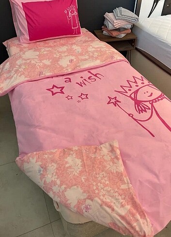  Beden pembe Renk tek kişilik nevresim takımı 