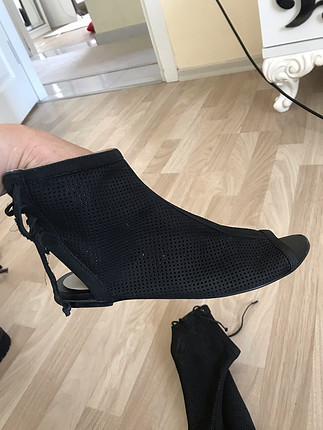 36 Beden siyah Renk İnci sandalet 