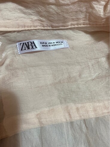 m Beden ten rengi Renk Zara gömlek