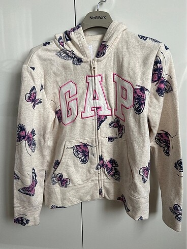 GAP kız çocuk fermuarlı sweatshirt