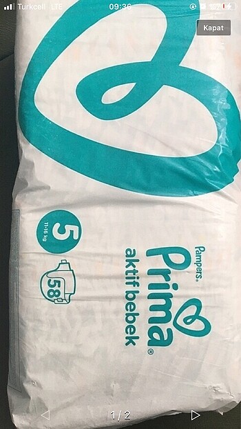 Prima aktif bebek 5 numara 58