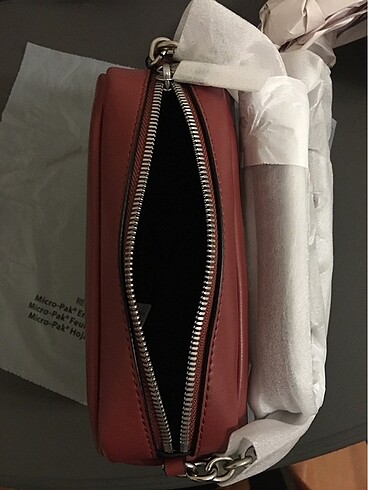  Beden bordo Renk Calvin Klein çapraz askılı çanta