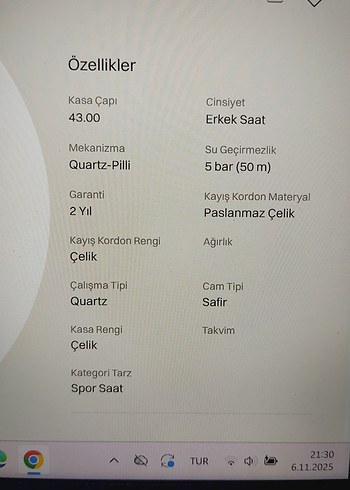 Longines gümüş saat. AÇIKLAMAYI OKUYUN - Görsel 4