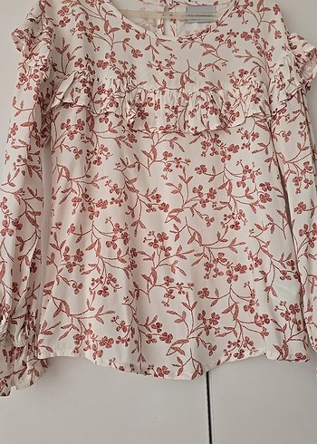 Bej Desenli Robalı Bohem Kadın Bluz - Görsel 3