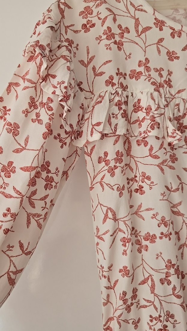 Bej Desenli Robalı Bohem Kadın Bluz - Görsel 5