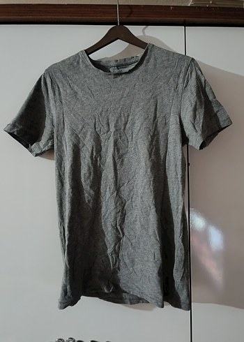 Erkek Koyu Mavi Kısa Kollu Keten Tişört - Görsel 6