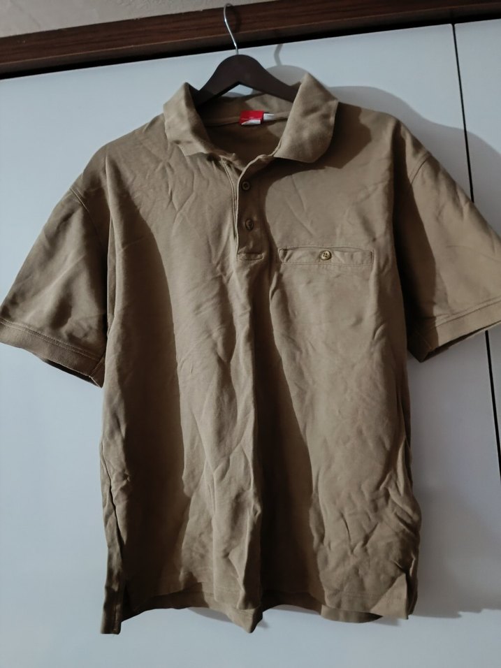 Erkek Koyu Mavi Kısa Kollu Keten Tişört - Görsel 3