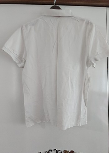 Erkek Beyaz Kısa Kollu Polo Tişört - Görsel 2